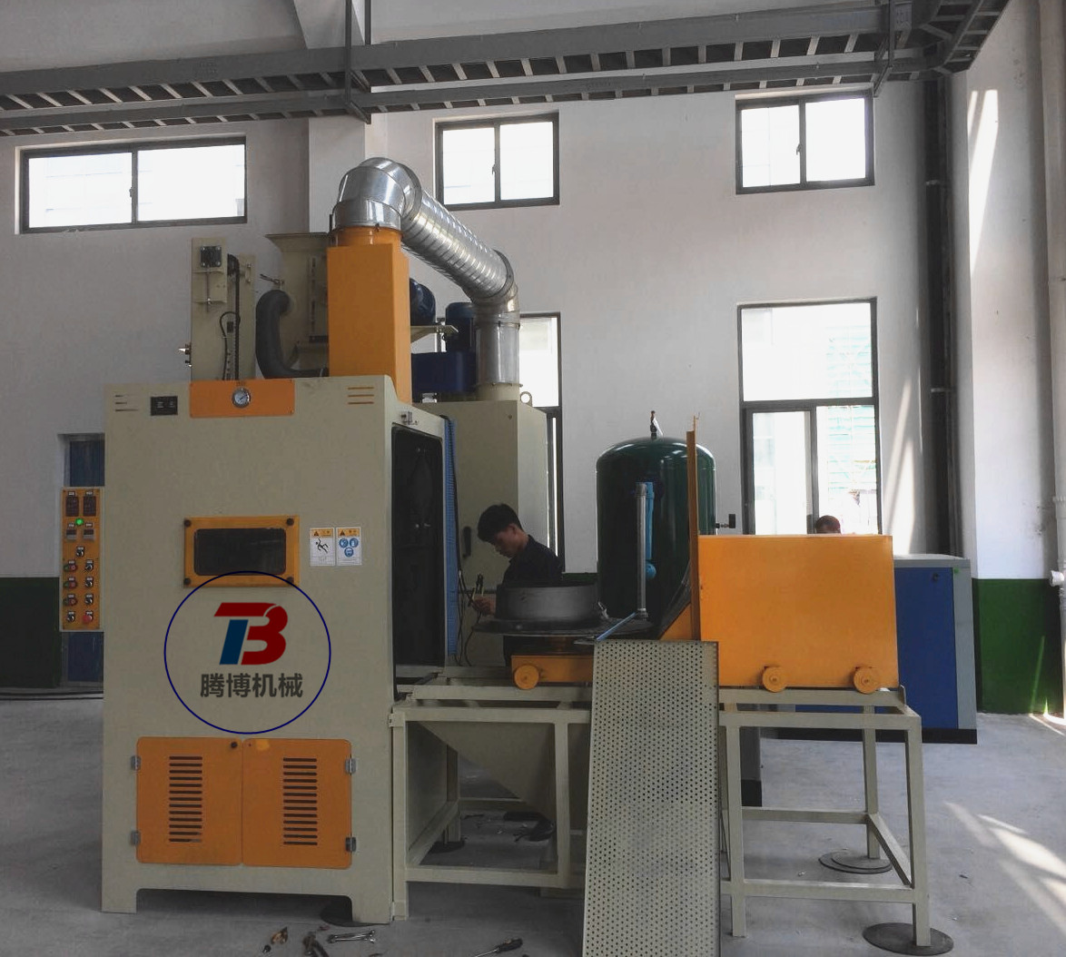 數(shù)控行程升降加壓式轉(zhuǎn)臺(tái)自動(dòng)噴砂機(jī)，高強(qiáng)度噴丸機(jī)